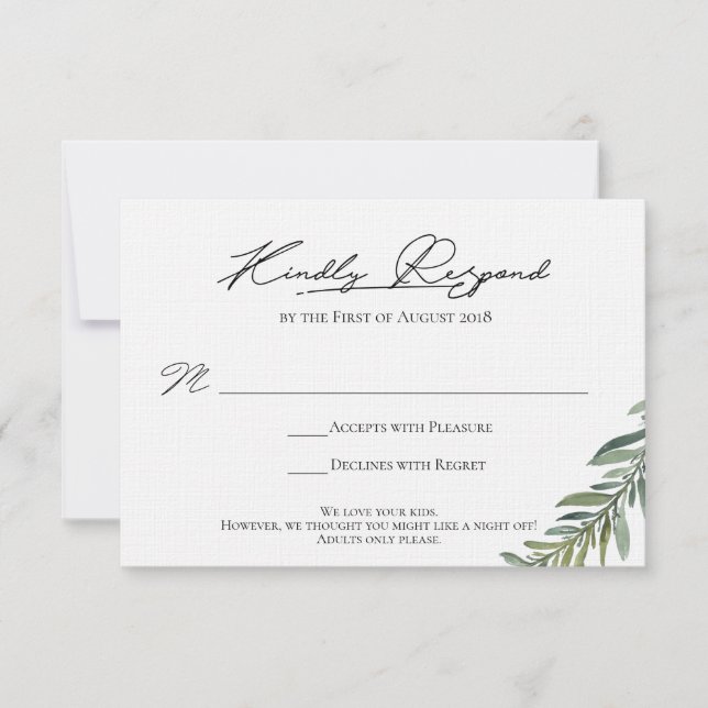 Cartão RSVP Final para Candice (Frente)