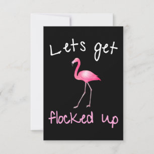 Cartão RSVP Flamingo Flamingo - Vamos Ficar Bloqueados