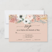 Floral Branco Boho Grama de Pampas Palmeira Tropic