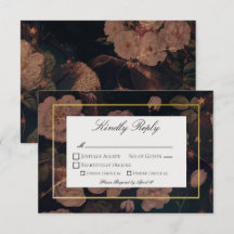 Floral de Glama Vintage Preto e Dourado