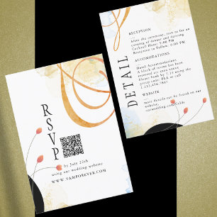 Cartão RSVP Floral de Melody Poetic Watercolor