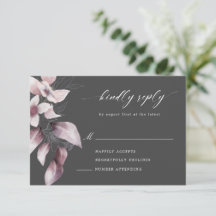 cartão RSVP floral de queda linda de aquarela