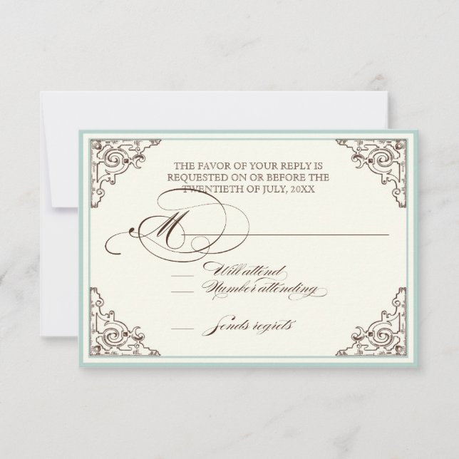 Cartão RSVP Floral Hydrangea Flower Seashell Swirls Beach (Frente)