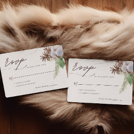 Cartão RSVP Floral Poinsettia Watercolor Casamento