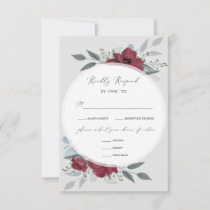 Cartão RSVP Floral Romance