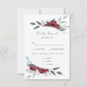 Cartão RSVP Floral Romance