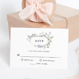 Cartão RSVP Flores Botânicas | Casamento Elegante