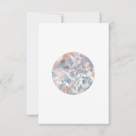 Cartão RSVP Flores Brancas de Aquarela