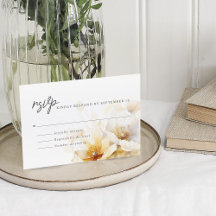 Flores Elegantes Branco Amarelo Dourado