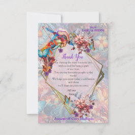 Cartão RSVP Flores Fantásticas de Pintura expressando a nature