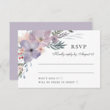 Flores lilás roxas de aquarela. Casamento de Flora