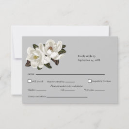 Cartão RSVP Flores Magnolia