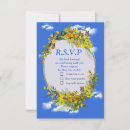 Cartão RSVP Flores primavera