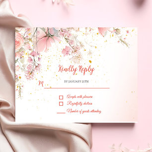 Cartão RSVP Flores Selvagens do Jardim bonito Doce 16 Marcas F