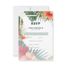 Flores Tropicais Aquarela Casamento Destino 