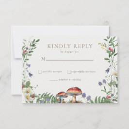 Cartão RSVP Floresta Elegante | Casamento na Floresta