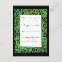 Florestas Verdes Celtas Animais Design de Casament