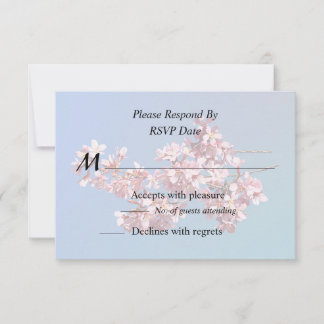 Cartão RSVP Flowering Cherry Branch in Sunshine