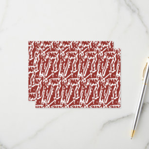 Cartão RSVP Formas de abstrato vermelho e laranja se misturam 