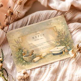 Cartão RSVP Formatura Farmácia Jaleco Branco