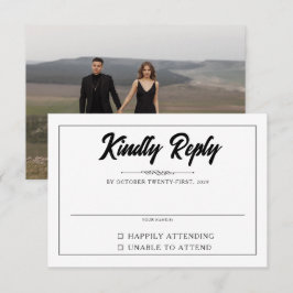 Cartão RSVP Foto casual