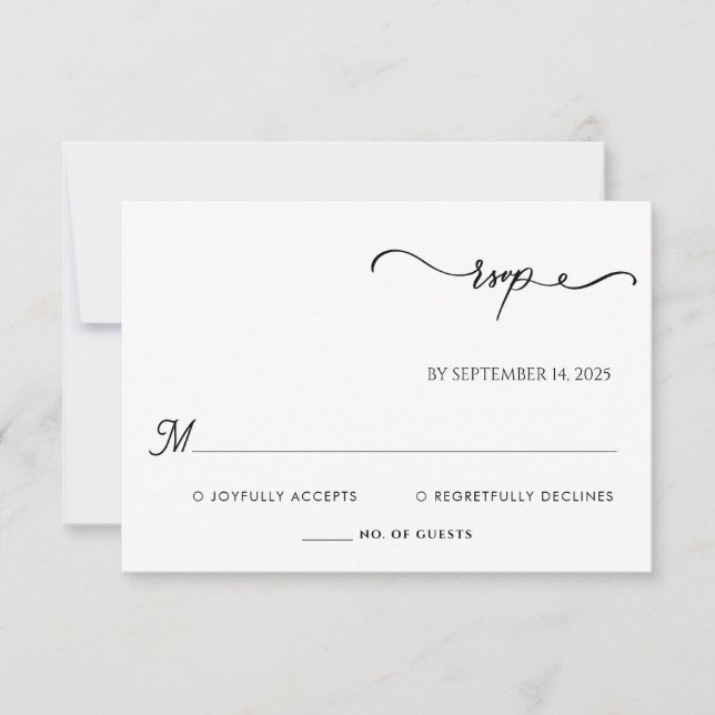 Cartão RSVP Foto de Quadros de Imagem de Fronteira Foto Mais P (Frente)