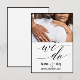 Cartão RSVP foto pessoal moderna salvar a data