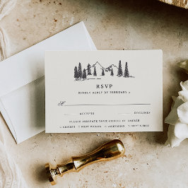 Cartão RSVP Fumaça | Escolha das Refeições de Casamento de Esq