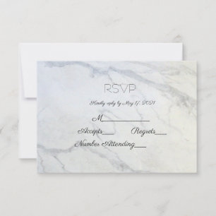 Cartão RSVP Fundo Moderno do Marble
