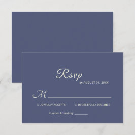 Cartão RSVP Futuro Simples Elegante com Casamento Monograma