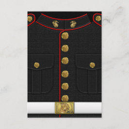 Cartão RSVP Fuzileiros navais dos EUA: USMC vestimenta uniform