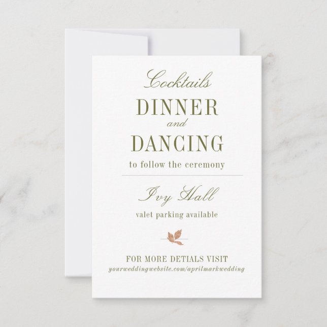 Cartão RSVP Gabinete Boho Greenery (Frente)