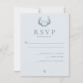 Cartão RSVP Galhos Rústicos com Coroa de Flores | Confirmação 