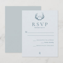 Cartão RSVP Galhos Rústicos com Coroa de Flores | Confirmação 