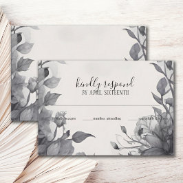 Cartão RSVP Gato de Jardim Floral Gótico Manipulação Pagan