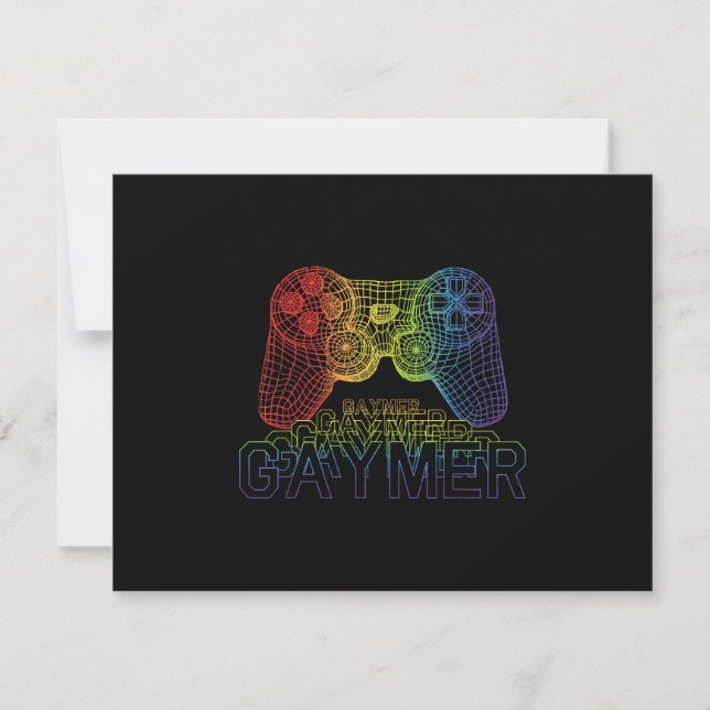 Cartão RSVP Gaymer Orgulhoso, Jogos de Orgulho gay (Frente)