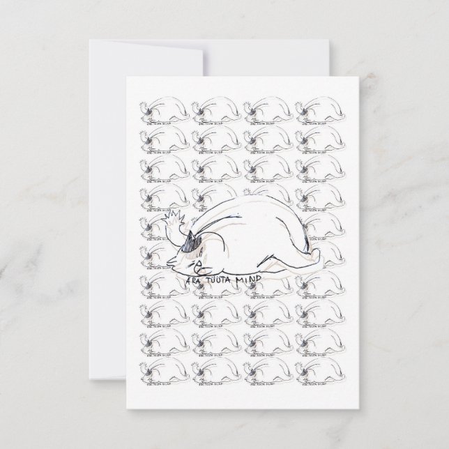 Cartão RSVP Ghibli chamava "Não me irrite" Cat (Frente)