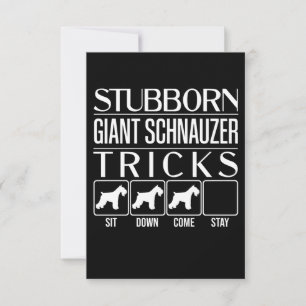 Cartão RSVP Giant Schnauzer Tricks, Gigante Engraçado, Schna
