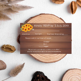 Cartão RSVP Girassol Russo