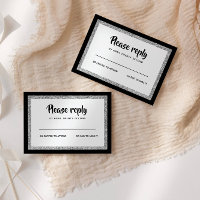 Glittery Bat Mitzvah Elegante Black and Silver