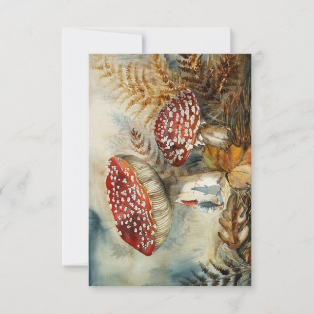 Cartão RSVP gnomo aquarela (Frente)