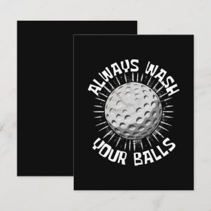 Cartão RSVP Golfe engraçado