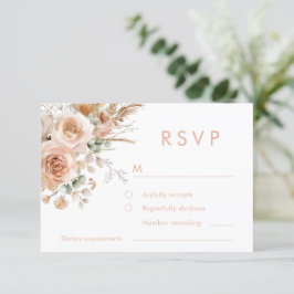 Cartão RSVP Gorgeous Boho Floral Wedding