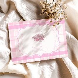 Cartão RSVP Graduação do Arco Pink Coquette Preppy