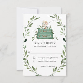 Cartão RSVP Greenery Adventure Chá de fraldas Adventure Respos