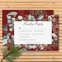 Greenery Red Weding Três Janto Natal Inverno