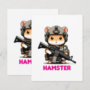 Cartão RSVP Hamster Tático