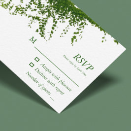 Cartão RSVP Hanging Ivy Greenery Wedding