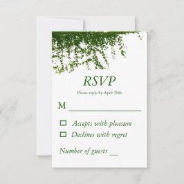 Cartão RSVP Hanging Ivy Greenery Wedding