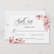 Hawthorne Calligraphy Wedding Kindly Reply card